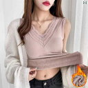 レディース サスペンダー タンクトップ インナーウェア トップス キャミソール ベスト 冬 厚手 防寒 アーティファクト ベルベット レース カーキ ピンク ブラック