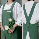 エプロン かわいい 和風 韓国 コットン リネン フラワーショップ 絵画 キッチン 女性 フリーサイズ レトロ シンプル ピンク ブルー グリーン