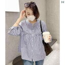 夏 耳 飾り ステッチ シャツ レディース ゆったり スリム シャツ ベビー ドール トップ