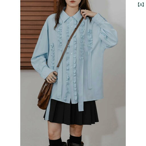 シックス キャッツ スタジオ ウッド イヤー エッジ リボン 長袖 シャツ 女性 ドレープ カジュアル プリーツ シャツ 夏 シックス キャッツ スタジオ ウッド イヤー エッジ リボン 長袖 シャツ 女性 ドレープ カジュアル プリーツ シャツ 夏