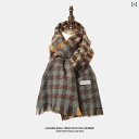スヌード レディース 女性用 スカーフ ロング ショール ギフト おしゃれ 綺麗 かわいい ファッション 秋冬 暖かい 厚手 千鳥格子 グリーン ブラウン ブル...