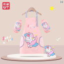 エプロン 子供 食事用 防水 スモック かわいい 手を拭く 油汚れに強い キッチン お菓子作り お絵描き用 男の子 女の子 イエロー ピンク ブルー