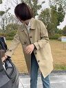 女性ウィンドブレーカー カジュアル おしゃれ 綺麗 かわいい ジャケット レディース 2024年 新 コート ファッション ゆったり カーキ