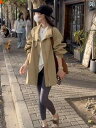 女性ウィンドブレーカー カジュアル おしゃれ 綺麗 かわいい ジャケット レディース 2024年 新 コート ファッション ゆったり ブラック カーキ