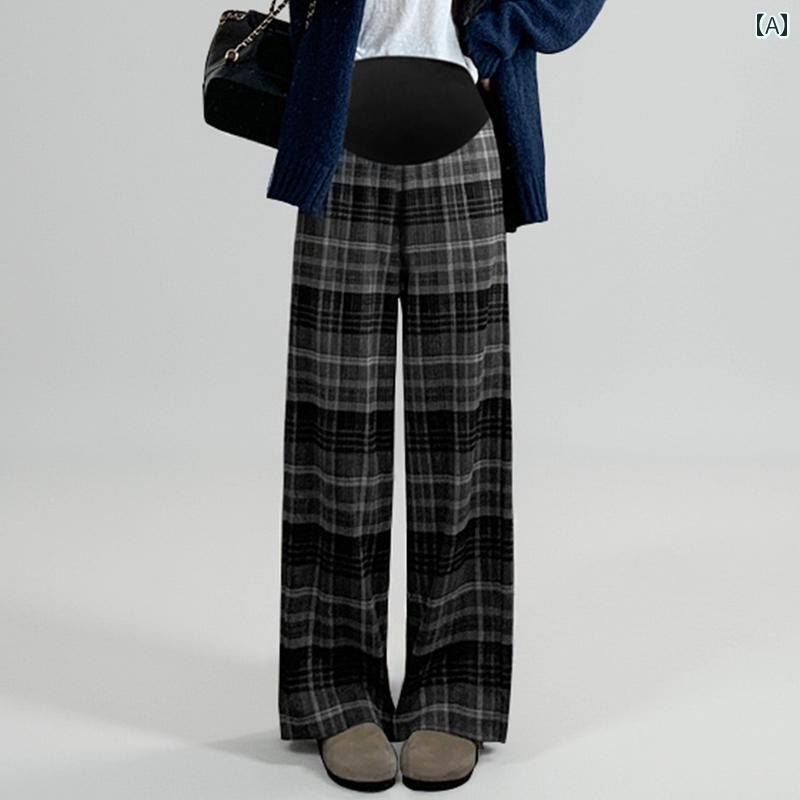 マタニティパンツ アウター用 妊婦用 カジュアル ワイド ゆったり おしゃれ かわいい お腹をサポートする 厚手 暖かい ブラック レッド イエロー