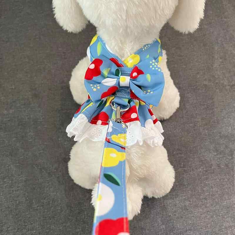 ペットウェア 用品 散歩 リード ストラップ アクセサリー ショート チェストハーネス リーシュ レース ..