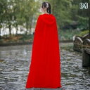 レディース アウターウェア 衣装 ゆったり おしゃれ カジュアル コスチューム マント ローブ フード付き レッド イエロー パープル