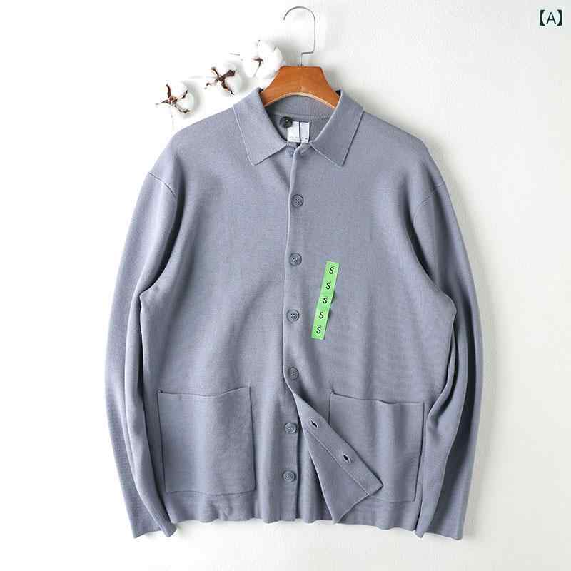 カーディガン 無地 メンズ おしゃれ ファッション カジュアル シャツ ジャケット 春 ニット 万能 カー..