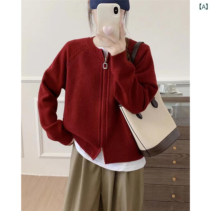 カーディガン ボーダー セーター ニット カーディガン スウェット ジャケット ショート トップス アウ..