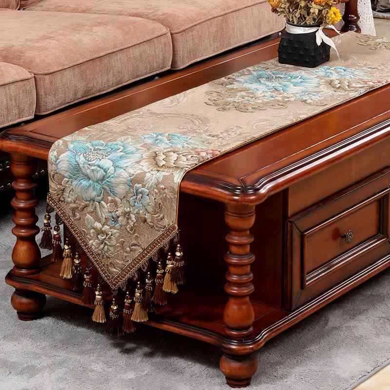 おしゃれ 華やか 光沢感 テーブル ランナー おしゃれ アメリカン レトロ コーヒー テーブル チェスト ロング ストリップ フラグ ライト 高級 ハイエンド サイド ボード 装飾 布 中国 禅 クロス