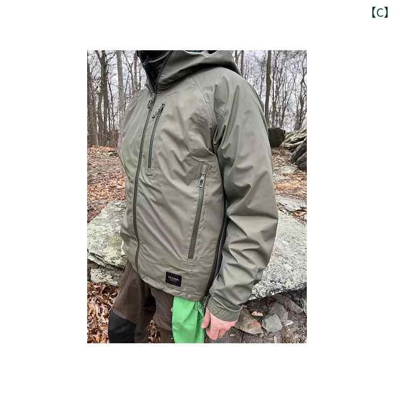 ジャケット アウトドア メンズ アウター 帽子 フード付き パンツ 上下セット 秋冬 暖かい 通気性 防風 カジュアル シンプル 便利 使いやすい おしゃれ ファッション 耐雨 アーティファクト 登山 ハイキング