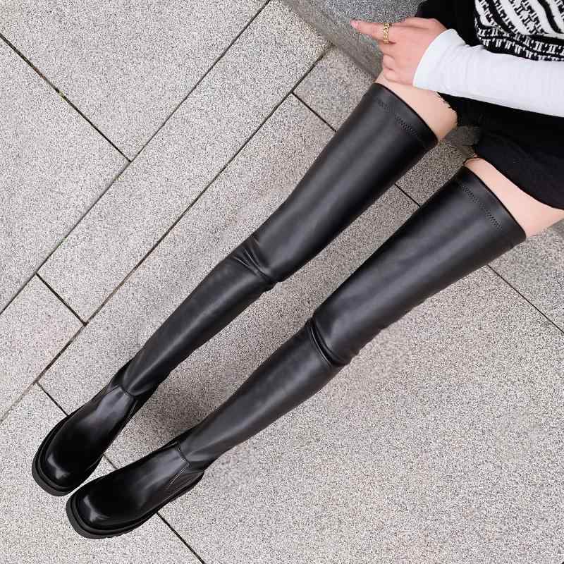 ルームブーツ ロングタイプ ハイブーツ ロングブーツ 厚底 女性用 ハイブーツ スリーブ ローヒール