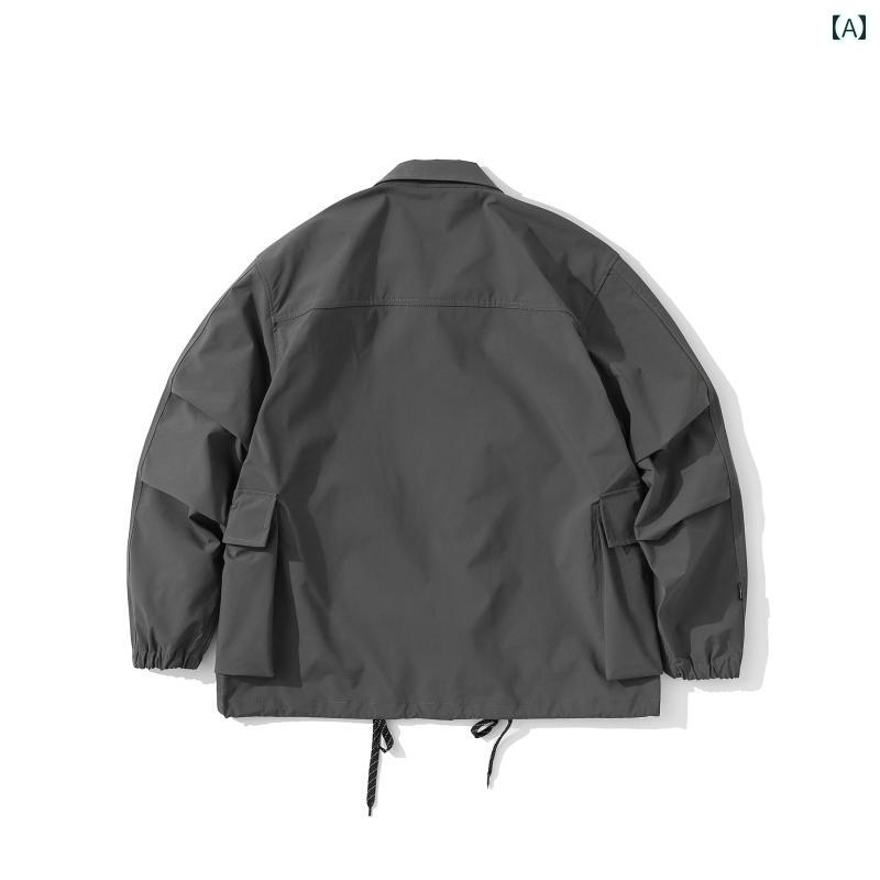 ジャケット マウンテンパーカー メンズ アウトドア 暖かい 防寒 ジャケット の 日本 レトロ 秋 防水 マルチ ポケット コーチ ジャケット 秋 迷彩 カジュアル コート トップス メンズ