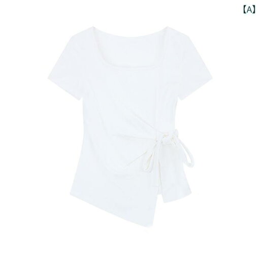 レディース チュニック シャツ 半袖 レディース チュニック シャツ 半袖 韓国 無地 Tシャツ 夏 不規則な リボン ストラップ 半袖 Tシャツ レディース 夏 ウエスト スリム トップ レディース チュニック シャツ 半袖 レディース チュニック シャツ 半袖 韓国 無地 Tシャツ 夏 不規則な リボン ストラップ 半袖 Tシャツ レディース 夏 ウエスト スリム トップ