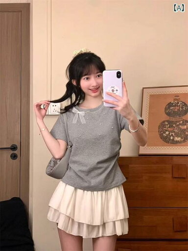 レディース チュニック シャツ 半袖 レディース チュニック シャツ 半袖 フレンチ ジェントル リボン 右 肩 Tシャツ レディース シック 立体 ビーズ ラウンドネック 半袖 スウィート ガール ウエスト プリーツ ショート スタイル レディース チュニック シャツ 半袖 レディース チュニック シャツ 半袖 フレンチ ジェントル リボン 右 肩 Tシャツ レディース シック 立体 ビーズ ラウンドネック 半袖 スウィート ガール ウエスト プリーツ ショート スタイル