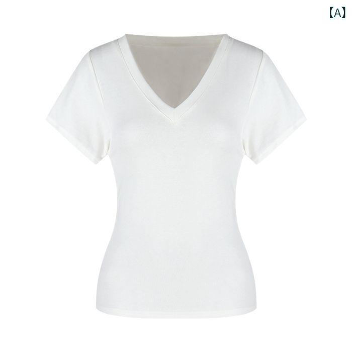 レディース チュニック シャツ 半袖 レディース チュニック シャツ 半袖 韓国 パープル Vネック ショルダー 半袖 Tシャツ レディース 夏 ウエスト スリム スタイル トップ