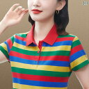 ポロシャツ レディース 半袖 快適で 肌に 優しい 服 2025 ファッション 半袖 レディース Tシャツ ポロシャツ トップス レディース 夏の ハイエンド ius