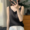 レディース キャミソール サテン りの シルクの 滑りの サテンの u型の ストラップの レディース内は スーツ 夏に 底を 打って ベストを 着ます。