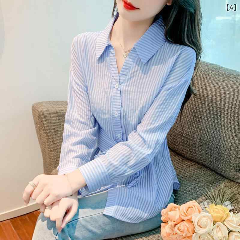 レディース チュニック シャツ 半袖 レディース チュニック シャツ 半袖 ストライプシャツ 春の レディース 2025 ウエスト 美しい 小さい シャツ 西洋 スタイル 早春 フレンチスタイル ユニークで シック トップ