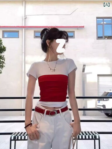 レディース チュニック シャツ 半袖 レディース チュニック シャツ 半袖 ドーパミン フェイク ツーピース スプライシング 半袖 Tシャツ レディース 夏 スリムフィット ウエスト ショート ホット ガール トップ レディース チュニック シャツ 半袖 レディース チュニック シャツ 半袖 ドーパミン フェイク ツーピース スプライシング 半袖 Tシャツ レディース 夏 スリムフィット ウエスト ショート ホット ガール トップ