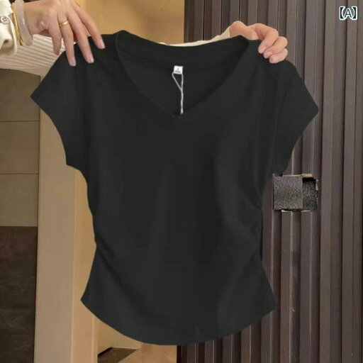 レディース チュニック シャツ 半袖 レディース チュニック シャツ 半袖 あり 右 肩 半袖 Tシャツ 夏 スリムフィット プリーツ ショート ウエスト トップス 女性用 クロスボーダー レディース チュニック シャツ 半袖 レディース チュニック シャツ 半袖 あり 右 肩 半袖 Tシャツ 夏 スリムフィット プリーツ ショート ウエスト トップス 女性用 クロスボーダー