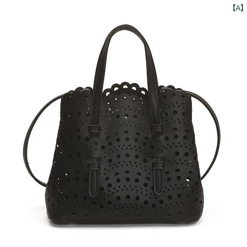 レディース カゴバッグ 彫刻 トートバッグ 野菜 かご 女性用 ワンショルダー クロス ボディバッグ 女性用 高級 バケット バッグ