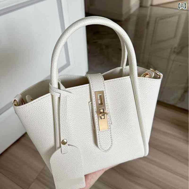 レディース カゴバッグ ライチの 柔らかい 皮の ハンドバッグの ファッションは 簡単で大容量の 野菜の..