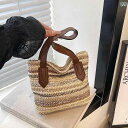 レディース カゴバッグ の大容量 草 編み バッグ 女性 2025 新型 夏 レジャー 編み 海辺 ビーチ 休暇 ショルダーバッグ|詳細画像