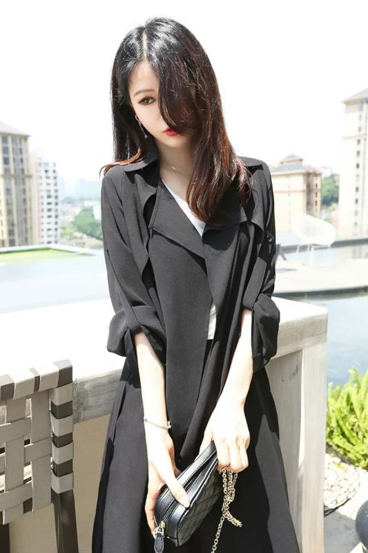 チュニック レディース おしゃれ ファッション ウエスト シャツ カーディガン ジャケット コート ミドル丈 夏 スリムフィット 軽量 日焼け防止 万能 ブラッ...