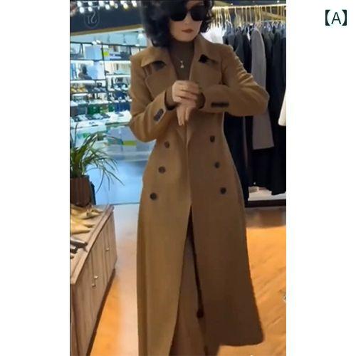 チュニック レディース おしゃれ ファッション ロング トレンチ ウエスト ジャケット コート ボタン付き ダブルブレスト 春秋 スリム 高級感 万能 ブラウン チュニック レディース おしゃれ ファッション ロング トレンチ ウエスト ジャケット コート ボタン付き ダブルブレスト 春秋 スリム 高級感 万能 ブラウン