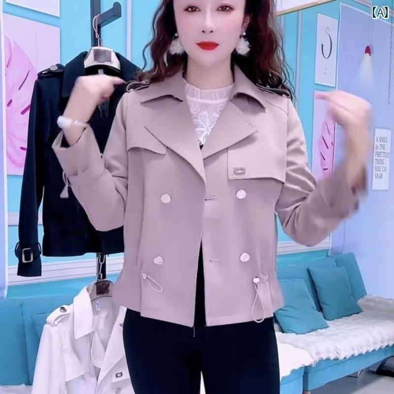 チュニック レディース トップス おしゃれ ファッション ジャケット コート 秋 スリム 西洋 万能 カーキ