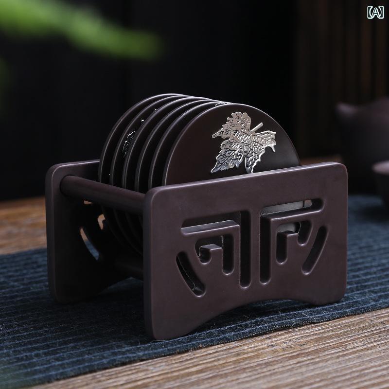 コースター ウォーターカップ デスクトップ ホットミルク コーヒー スープ 紅茶 ワイン お湯 セット 茶道 オフィス 多段階 断熱 やけど防止