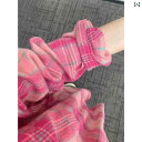 刺繡シャツ ネルチェック 長袖シャツ シャツ ブラウス 綿 カットソー暖かい ボタンシャツ 厚手 カジュアル おしゃれ かわいい イエロー ネイビー 春秋冬 アメリカン ピンクの チェック 柄 シャツ レディース 通勤 カジュアル スリム 長袖 トップ 服