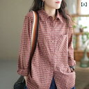 刺繡シャツ ネルチェック 長袖シャツ シャツ ブラウス 綿 カットソー暖かい ボタンシャツ 厚手 カジュアル おしゃれ かわいい イエロー ネイビー 春秋冬 綿 長袖 チェック シャツ レディース 春秋 2025 商品 大きいサイズ ゆったり カジュアル トップス