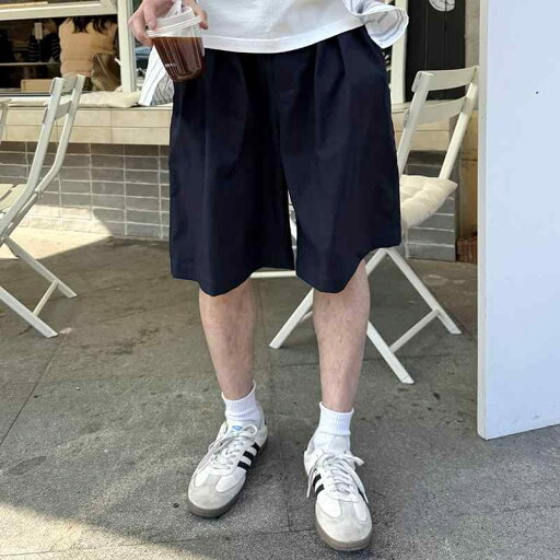フラップポケット サイドドロー ストリングウエスト カーゴパンツ 夏用 涼しい カジュアル ワーク ショーツ ボーイズ ゆったり シンプル 無地 ネイビー フラップポケット サイドドロー ストリングウエスト カーゴパンツ 夏用 涼しい カジュアル ワーク ショーツ ボーイズ ゆったり シンプル 無地 ネイビー