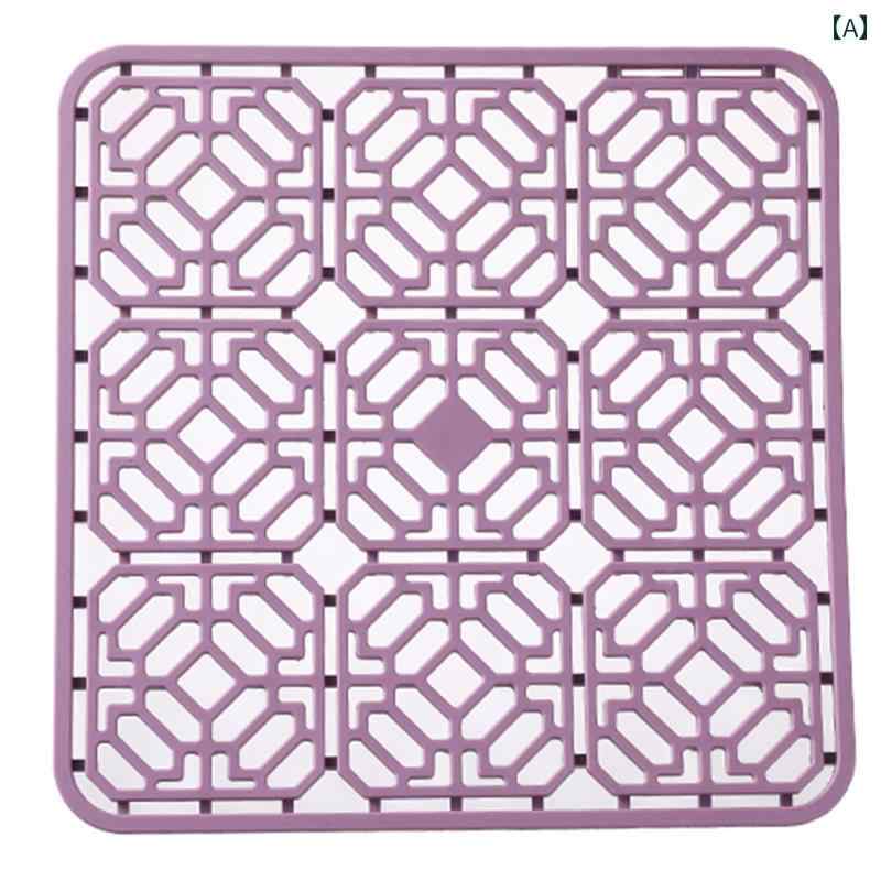 シンクマット シリコン 排水 メッシュ 摩耗 保護 ボード 家庭用 キッチン フィルター 防沫 多機能 鍋敷き 水切り