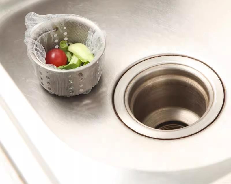シンク用 水切り ゴミ袋 生 キッチン フィルター 使い捨て 排水口 管 詰まり防止 下水道 野菜 家庭用 ネット メッシュ
