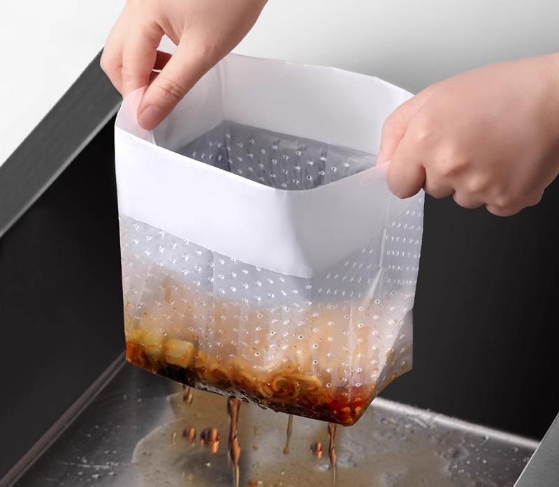 シンク用 水切り ゴミ袋 生 キッチン フィルター 使い捨て 排水口 管 詰まり防止 下水道 野菜 家庭用 ネット メッシュ