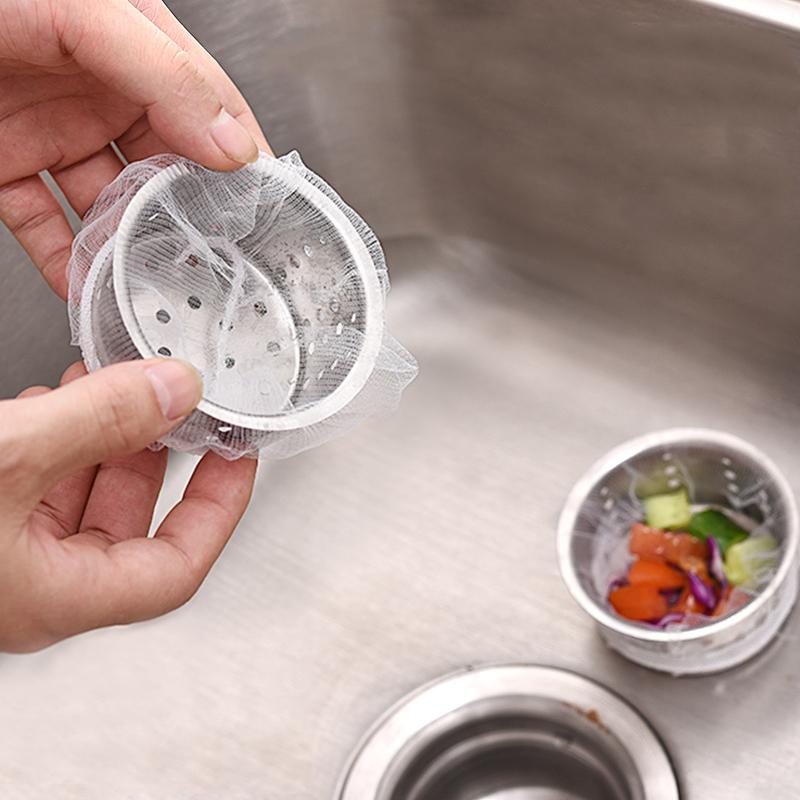 シンク用 水切り ゴミ袋 生 キッチン フィルター 使い捨て 排水口 管 詰まり防止 下水道 野菜 家庭用 ネット メッシュ