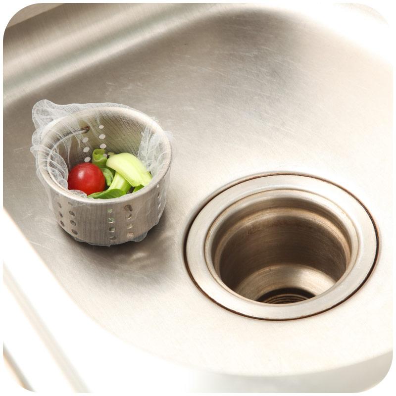 シンク用 水切り ゴミ袋 生 キッチン フィルター 使い捨て 排水口 管 詰まり防止 下水道 野菜 家庭用 ネット メッシュ