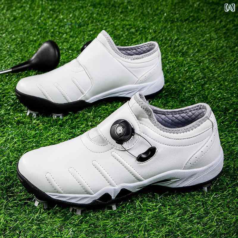 メンズゴルフシューズ カジュアル スニーカー おしゃれ スポーツ 男性用 紳士靴 防水 綺麗 通気性が良..