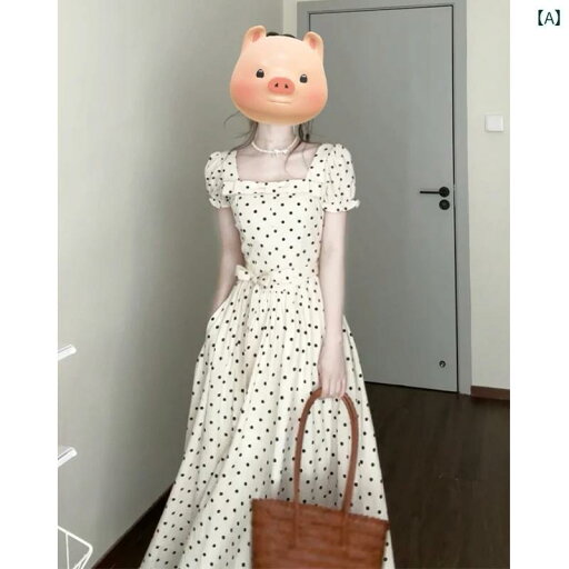 レディース ファッション ワンピース ティアード リボン フランスの レトロ ドットの パフスリーブドレス 女性用 2025年 優しい の 寒さ シリーズ ユニークで シック ドレス レディース ファッション ワンピース ティアード リボン フランスの レトロ ドットの パフスリーブドレス 女性用 2025年 優しい の 寒さ シリーズ ユニークで シック ドレス