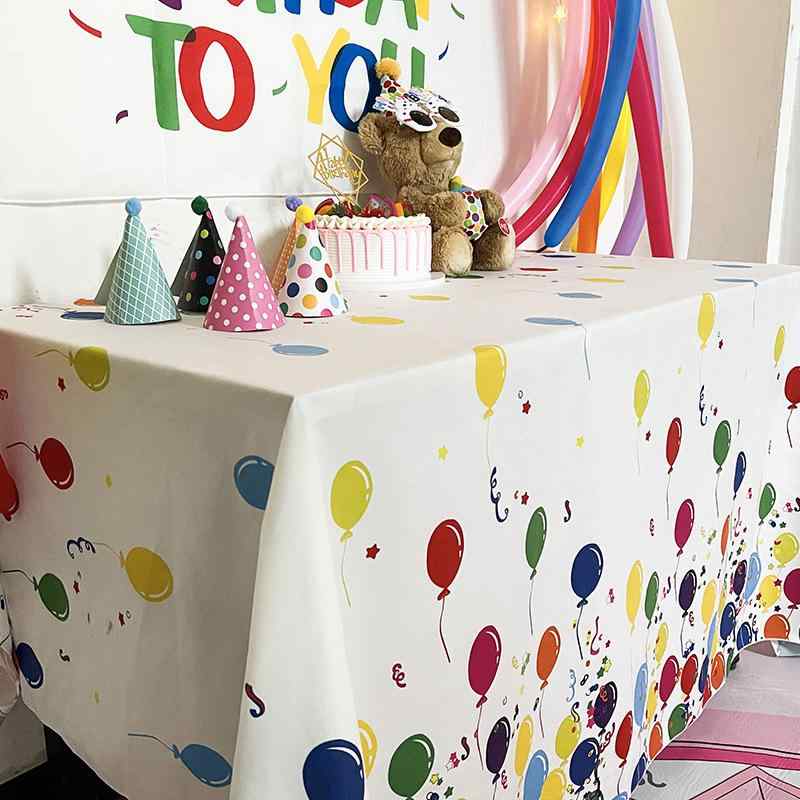 パーティー用 テーブルカバー クロス 誕生日 ピクニック 長方形 子供 キャンプ 幼稚園 デザート プラスチック