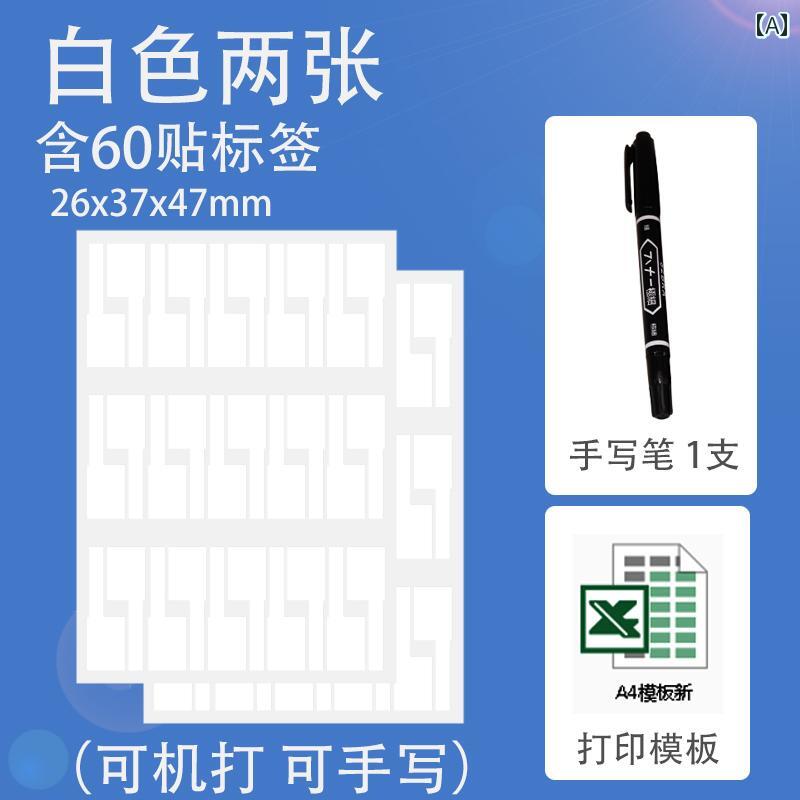 ケーブルタグ ケーブル ラベル ステッカー フラッグタイプ 粘着 通信 ネットワーク プリント用紙 防水 ..