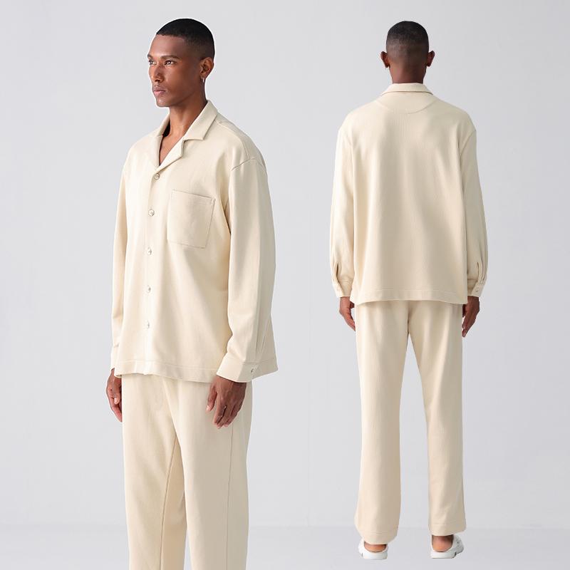 メンズ パジャマ カジュアル ファッション 安眠アーティファクト 春秋冬 上下 コットン ホームウェア