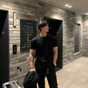 メンズ 半袖 Tシャツ 夏 カジュアル ファッション インナー フィットネス コットン ブラック ホワイト