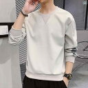メンズ 長袖 スウェット スポーツ ウェア Tシャツ トップス 秋 カジュアル ファッション グレー ブラック ホワイト