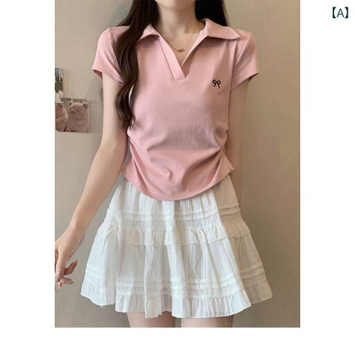 ティアード チュニック ブラウス ぽわん袖 レディース Polo 襟の 肩の 半袖の t シャツ レディース 夏の 2024の 新型の 修身の しわは 腰の 甘くて 辛い t シャツ 上着を 収めます。 ティアード チュニック ブラウス ぽわん袖 レディース Polo 襟の 肩の 半袖の t シャツ レディース 夏の 2024の 新型の 修身の しわは 腰の 甘くて 辛い t シャツ 上着を 収めます。