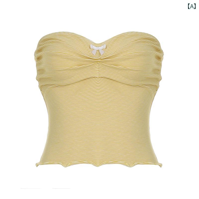 ティアード チュニック ブラウス ぽわん袖 レディース 甘くて 辛い 少女 風の シンプル シワの ストライプの 蝶 結びは 胸のを 拭きます。