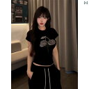 ティアード チュニック ブラウス ぽわん袖 レディース アメリカ レトロ さくらんぼの 半袖 t シャツ レディース 夏の 高級 感の ある の 名 媛は スリ...